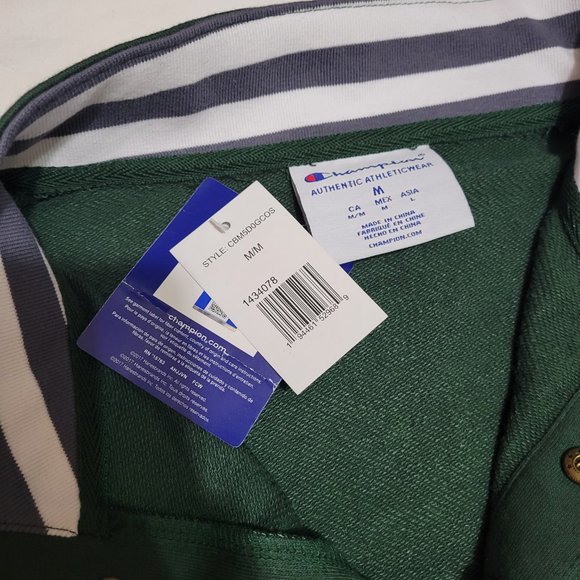 Champion FAMU Florida A&M Rattlers Pullover Snap Sweatshirt Dark Green Orange - Picture 8 of 9